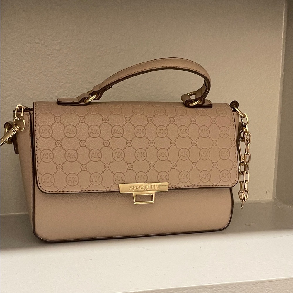 Anne Klein Beige Crossbody Bag